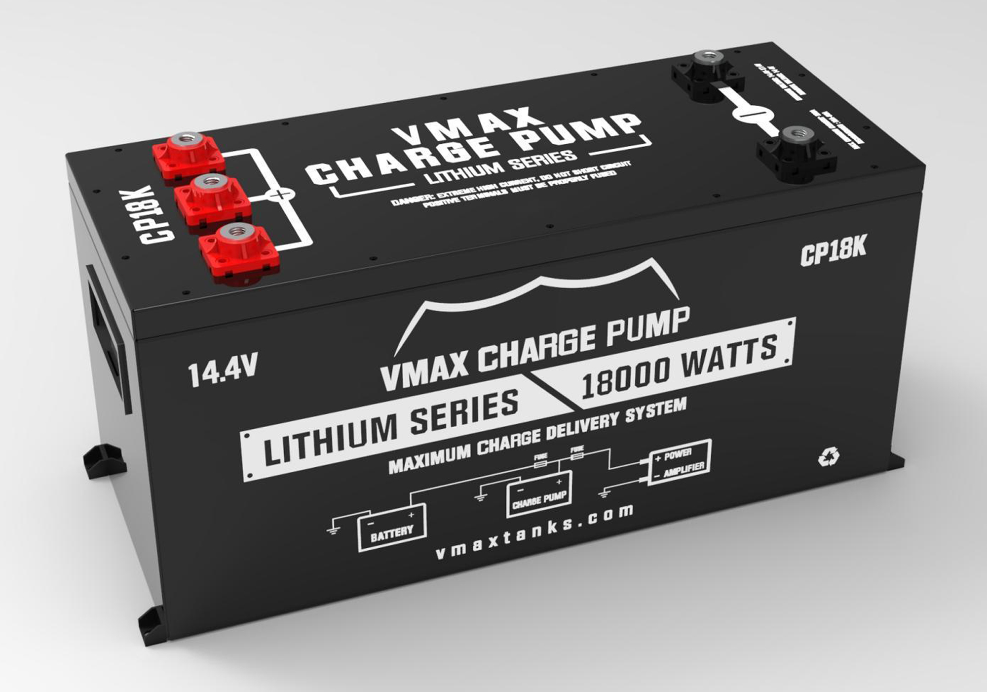 VMAX Charge Pump LTO lithium surge battery for 12V car audio and hydraulics